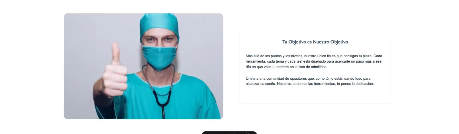 Section with container